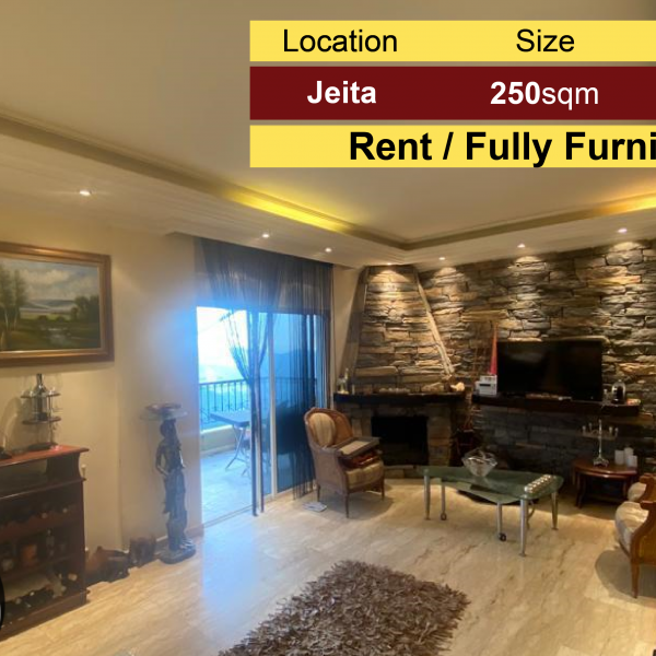 Jeita 250m2 | Rent | Renovated | Mountain View | Furnished |