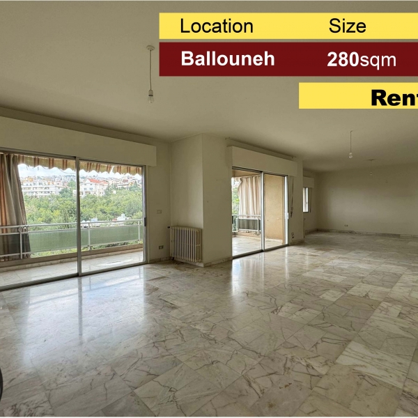 Ballouneh 280m2 | Rent | Excellent Condition | Panoramic View |