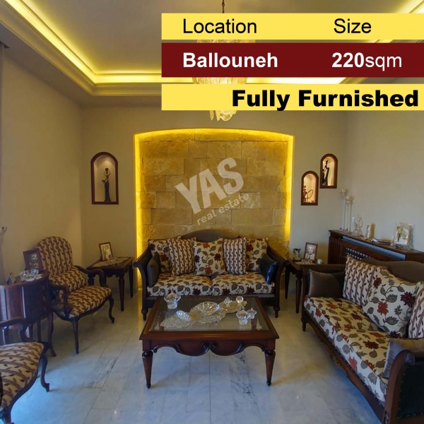 Ballouneh 220m2 | Panoramic View | Redesigned | Furnished | Catch |