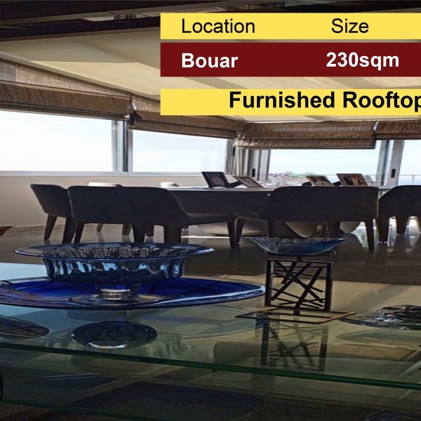 Bouar 230m2 | 60m2 Rooftop terrace | Furnished | Modern |
