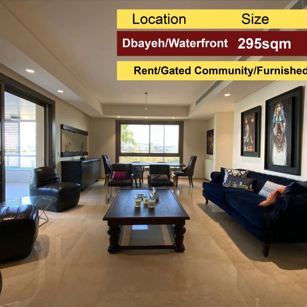 Dbayeh 295m2 | Waterfront | Rent | Furnished |Gated Community |