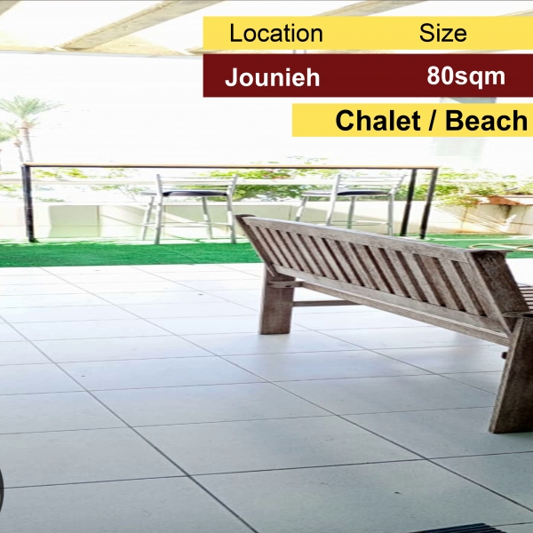 Jounieh 80m2 + 20m2 Terrace | Cozy Chalet | Beach Resort | Sea View |