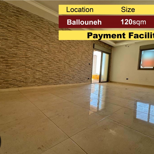 Ballouneh 120m2 | Brand New | Calm Area | Payment Facilities |