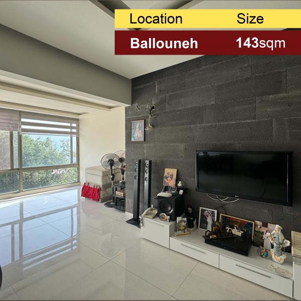 Ballouneh 143m2 | Excellent Condition | Open View | Luxurious | Catch