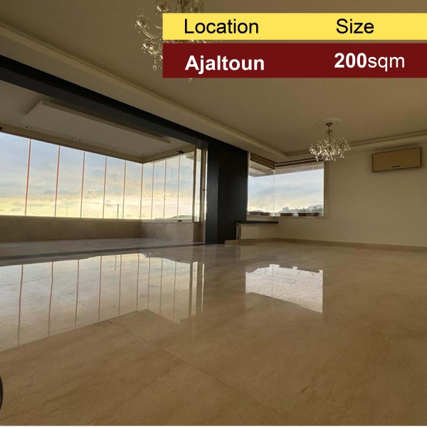 Ajaltoun 200m2 | Panoramic View | Super Luxurious | Prime Location |