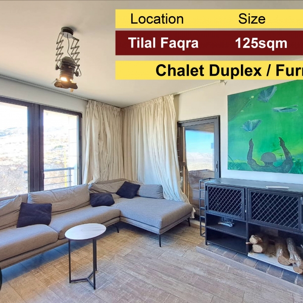 Tilal Faqra 125m2 | Chalet | Duplex | High End | Furnished |