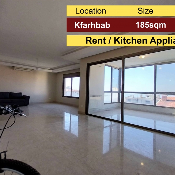 Kfarhbab 185m2 | Rent | Partial View | High-End | Kitchen Appliances |