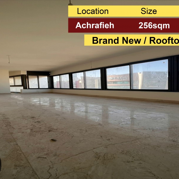 Achrafieh 256m2 | Rooftop 40m2 | Panoramic View | Brand New |