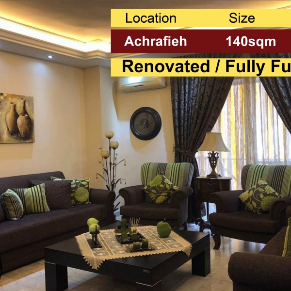 Achrafieh 177m2 | Renovated | Decorated | Furnished |