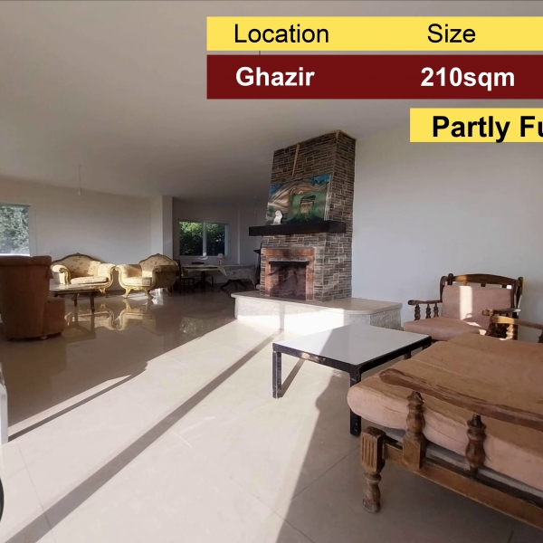 Ghazir 210m2 | 100m2 Terrace/Garden | Luxurious | Partly Furnished |