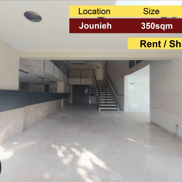 Jounieh 350m2 | Rent | Showroom | Prime Location |