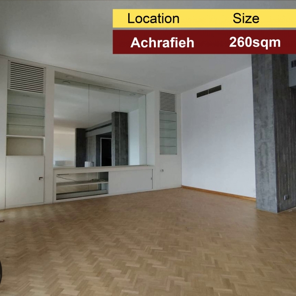 Achrafieh / Sioufi 260m2 | Rent | Well maintained |