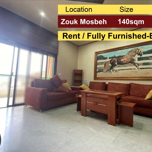 Zouk Mosbeh 140m2 | Rent | Furnished/Equipped | Open Sea View |
