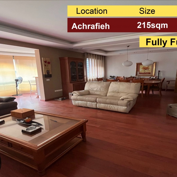 Achrafieh / Sioufi 215m2 | Mint Condition | Artisan well | Furnished