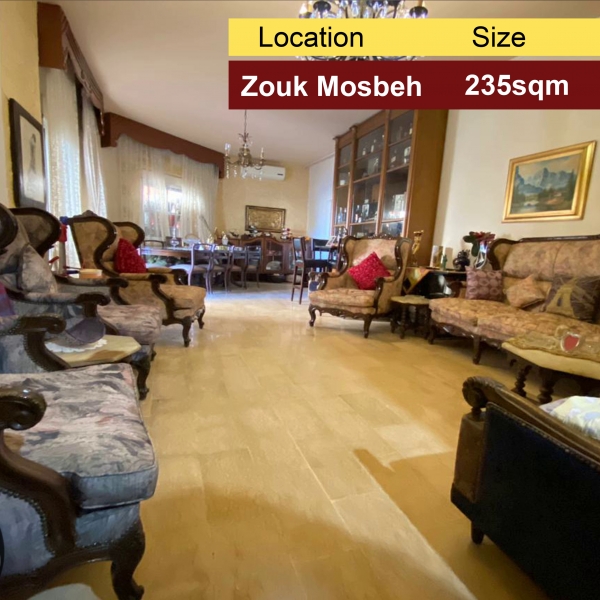 Zouk Mosbeh 235m2 | Classic | Well maintained |
