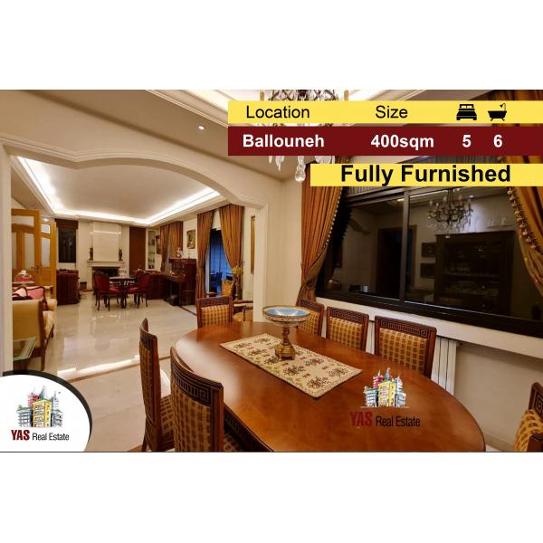 Ballouneh 400m2 | Duplex | Fully Furnished | High-End | Upgraded |