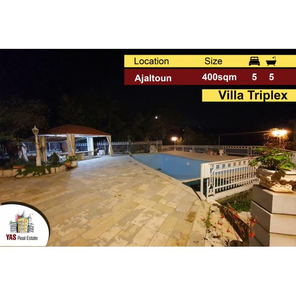 Ajaltoun 400m2 | 600m2 Terrace/Garden/Pool | Villa Triplex | 