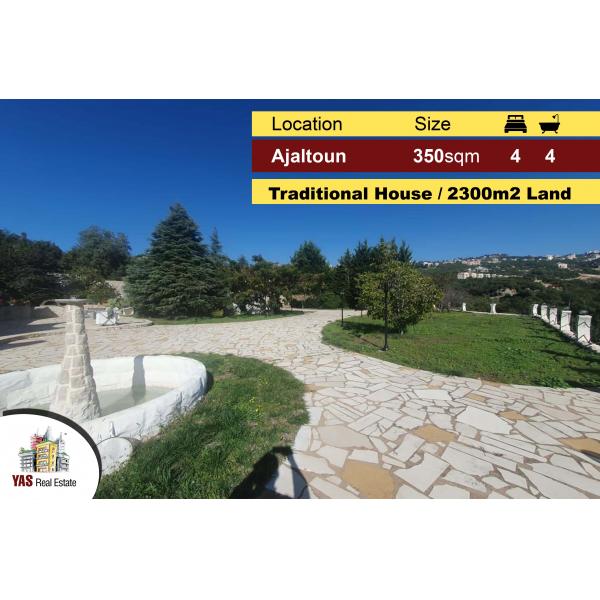 Ajaltoun 350m2 Villa | Traditional House | 2300m2 Land | View | Unique