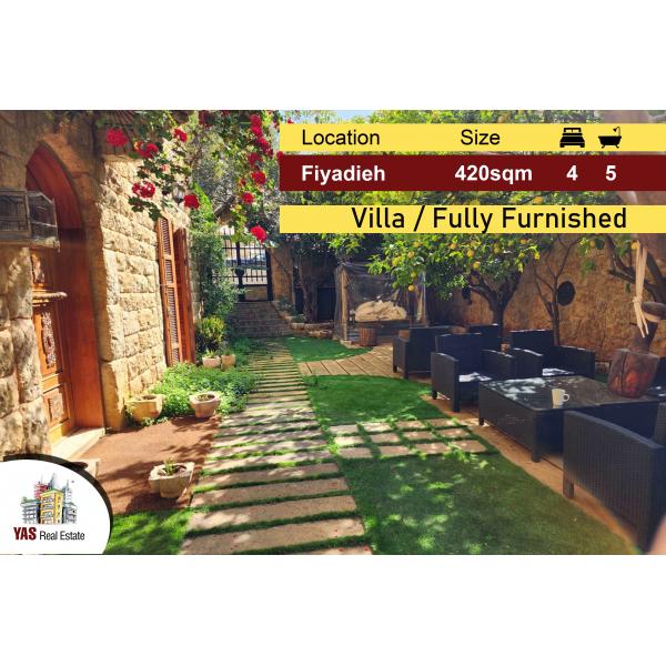 Fiyadieh 420m2 | 292m2 Garden | Villa | Barely Used | Fully Furnished