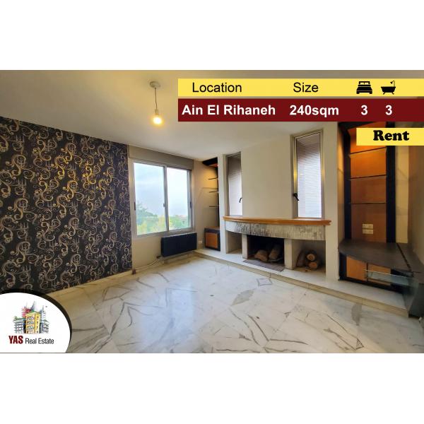 Ain El Rihaneh/Jeita 240m2 | Rent | High-End | Panoramic View | TO|