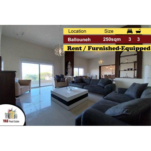 Ballouneh 250m2 | Rent | Luxury | Furnished/Equipped | Renovated |