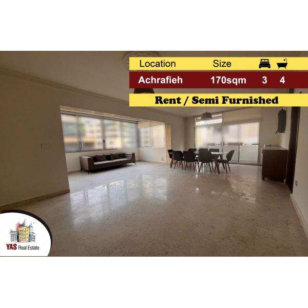 Achrafieh/Sioufi 170m2 | Rent | Partly Furnished | Prime Location | LB