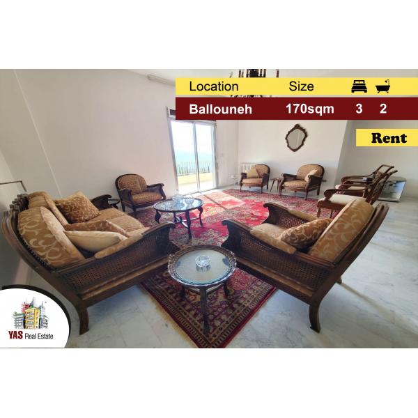 Ballouneh 170m2 | Rent | Open View | Well Maintained | TO |