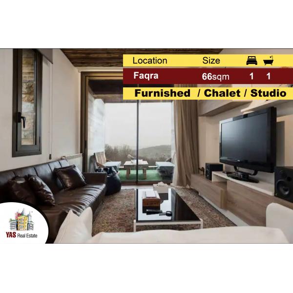 Faqra 66m2 | 20m2 Terrace | Cozy Chalet / Studio | Furnished | View |