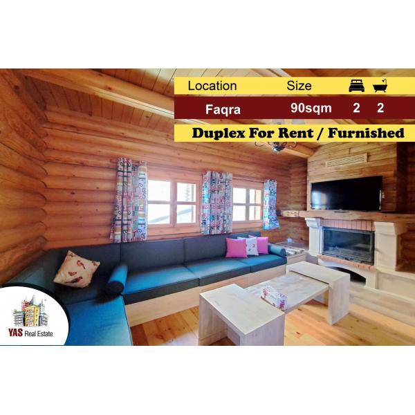 Faqra 90m2 | 40m2 Terrace | Duplex Log House | Chalet | Rent |DA |