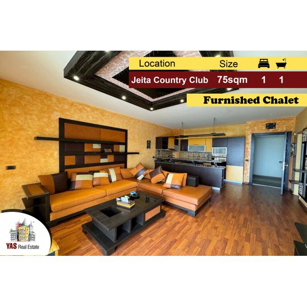 Jeita country Club | 75m2 Chalet | 30m2 Terrace | Furnished | MY |