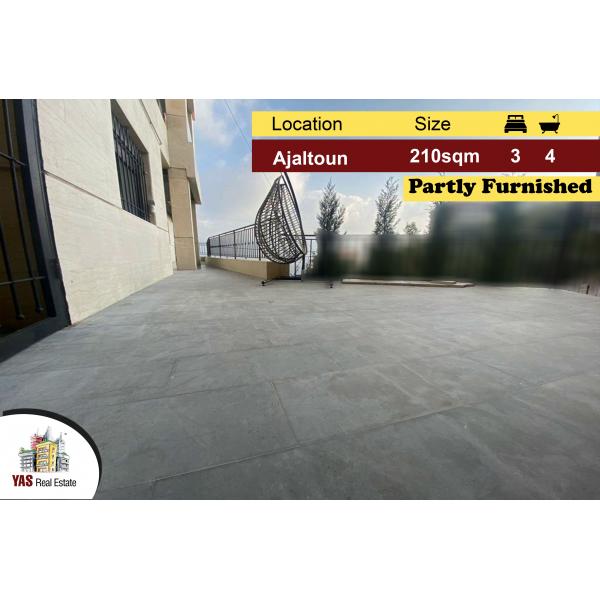 Ajaltoun 210m2 |65m2 Terrace | Partly Furnished | Super Luxurious | PJ