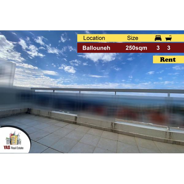 Ballouneh 250m2 | Rent | Panoramic View | Well maintained | EL IV |