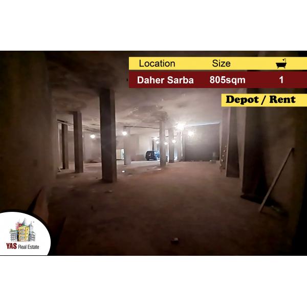 Daher Sarba 805m2 | Depot for Rent | Prime Location | IV |