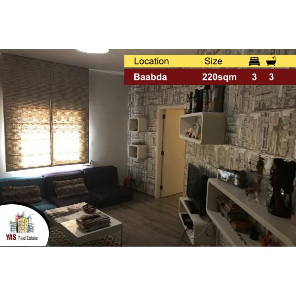 Baabda 220m2 | Well Maintained | Decorated | Prime Location | PJ |