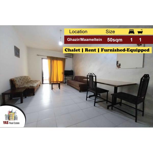 Ghazir/Maameltein 50m2 | Rent | Furnished Chalet | Common pool | IV |