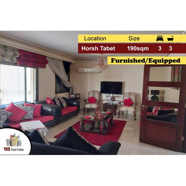 Horsh Tabet 190m2 |Calm Area | Furnished/Equipped | New Building | PJ