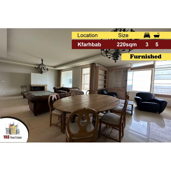 Kfarhbab 220m2 | Furnished | Partial Sea View | Calm Area | IV KA |