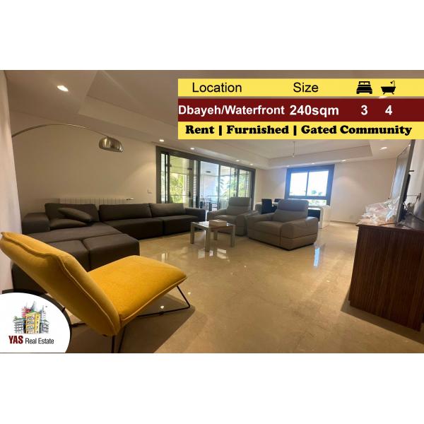 Dbayeh/Waterfront 240m2 | Rent | Furnished | Gated Community | MJ |