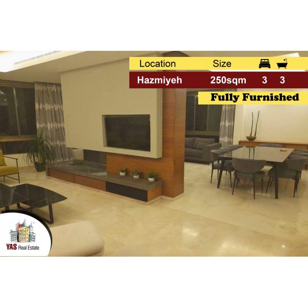 Hazmiyeh 250m2 | 50m2 Terrace | Fully Furnished | Prime Location | PA