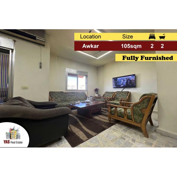 Awkar 105m2 | Rent | Furnished | Well Maintained | Panoramic View | NE