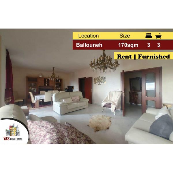 Ballouneh 170m2 | Rent | Furnished | Panoramic View | Catch | KS |