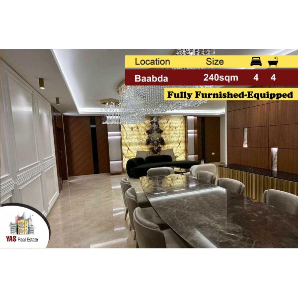 Baabda 240m2 | Luxury | Fully Furnished-Equipped | Prime Location | PA