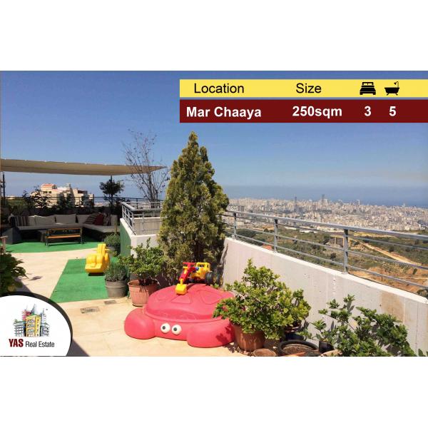 Mar Chaaya 250m2 | 260m2 terrace/garden | Amazing View | Super Deluxe|