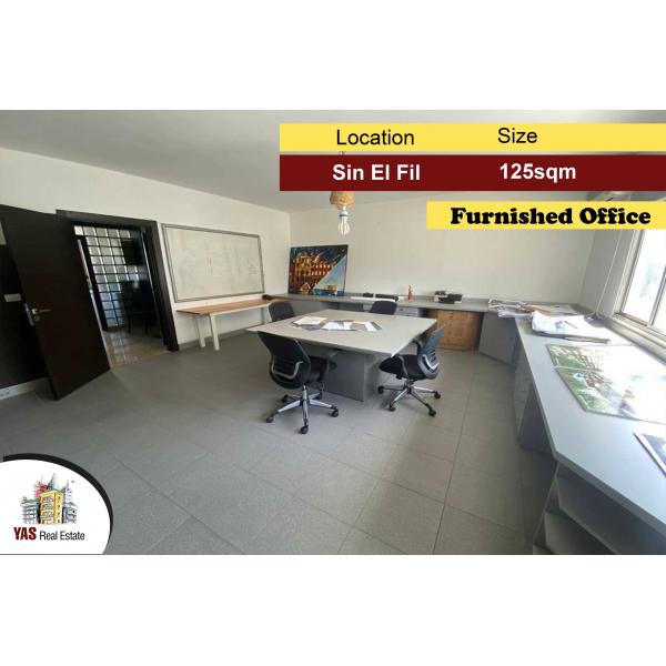 Sin El Fil 125m2 | Office | Decorated and furnished | Prime Location|P