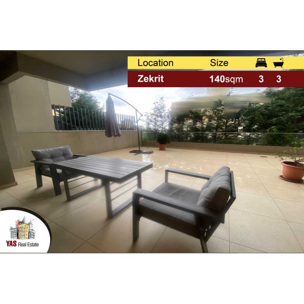 Zekrit 140m2 | 70m2 Terrace | Decorated Flat | Luxury | CHJ |