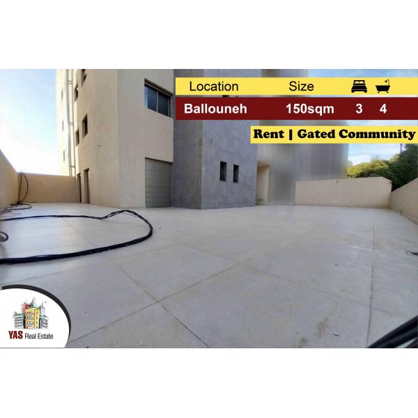Ballouneh 150m2 | 100m2 terrace | Rent | Gated Community | IV KA MY |