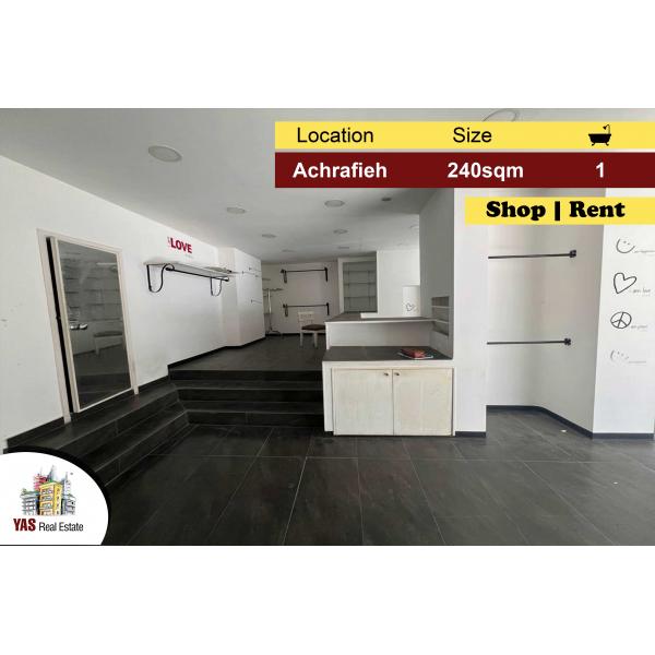 Achrafieh 240m2 | Rent | Shop | Classic | Perfect Investment | LB NJ |