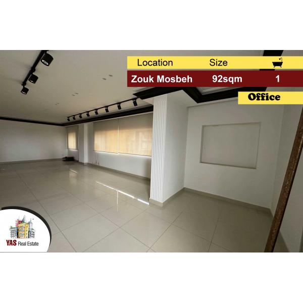 Zouk Mosbeh 92m2 | office | Rent |  Upgraded | Prime Location | MY |