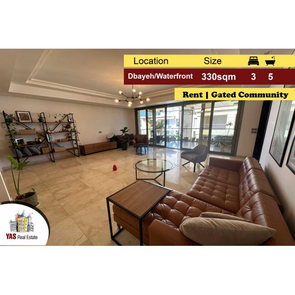 Dbayeh/Waterfront 330m2 | Rent | Partial View | Gated Community | MJ |