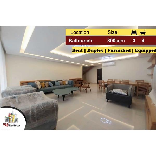 Ballouneh 300m2 | Rent | Duplex | Gated Community |Furnished | IV ED |